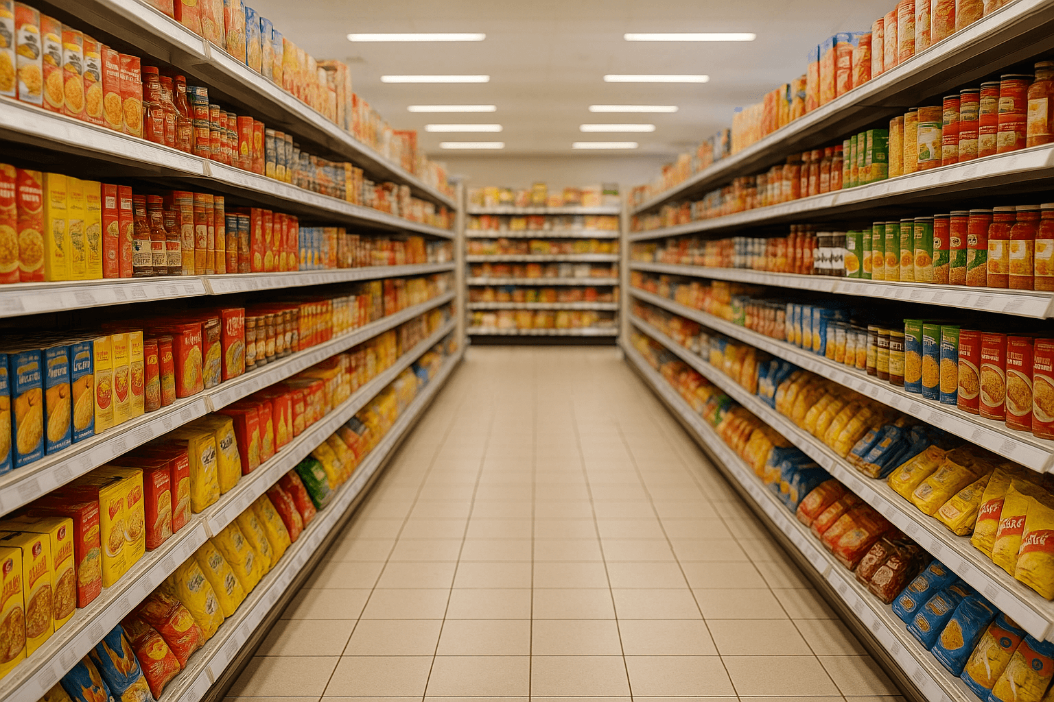 Supermercado organizado com apoio do BI Generativo para reduzir perdas