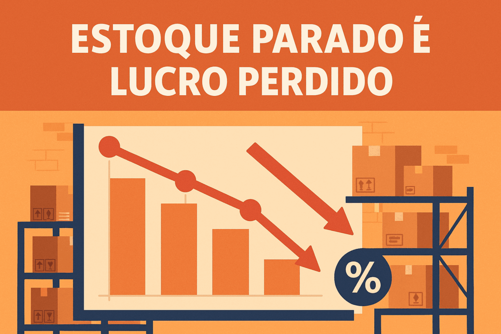 Gráfico mostrando queda de lucro causada por estoque parado